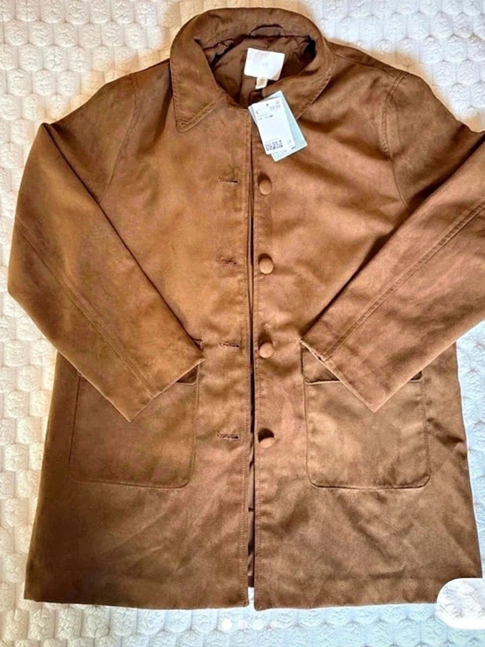 H&Medium Brown Utility Jacket Size Medium NWT - Picture 2 of 4
